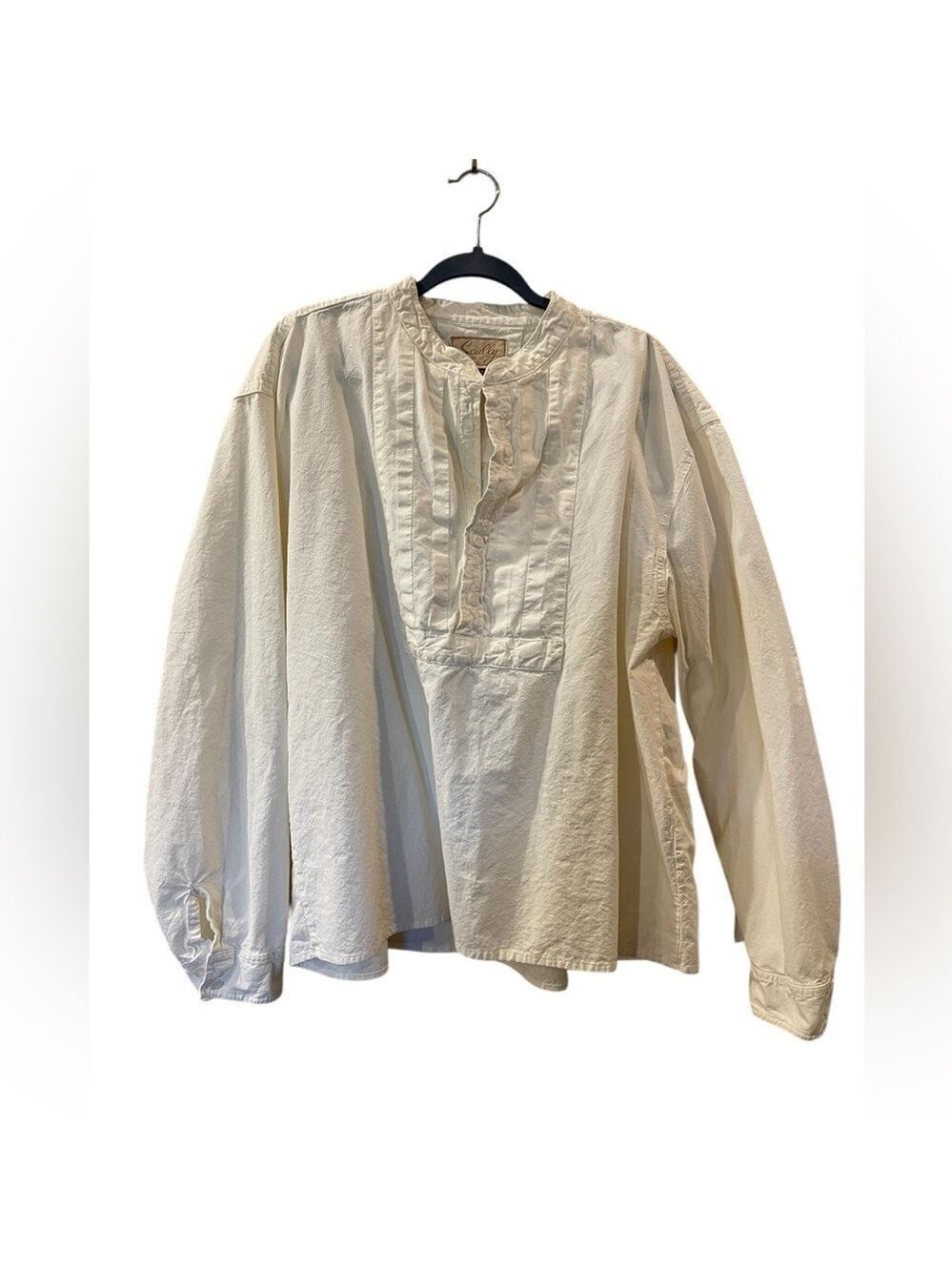 Scully Cream Bib Inset Long Sleeve Button Front Gambler Western Shirt Size: XL